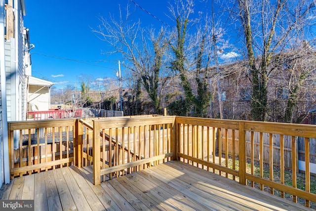 view of wooden terrace