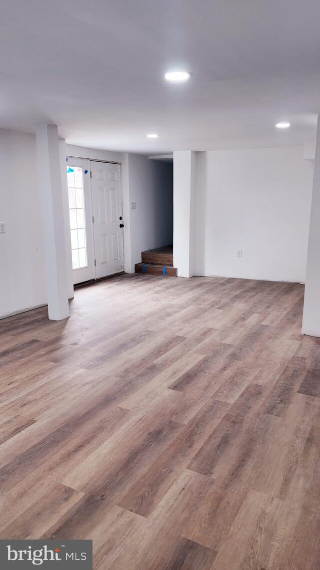 interior space featuring wood finished floors