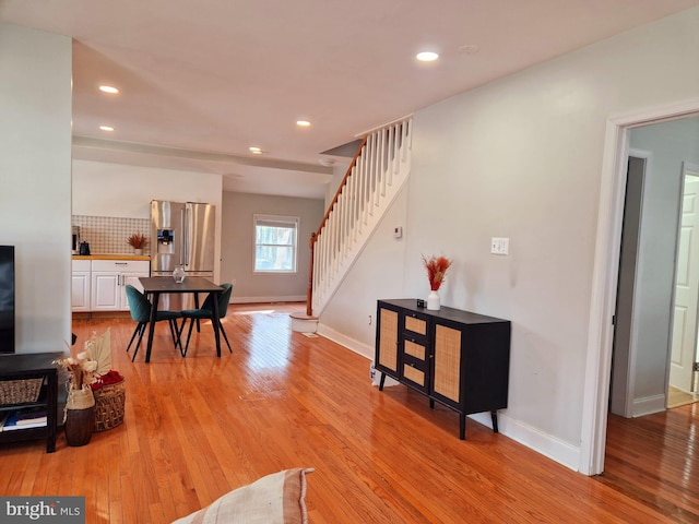 interior space featuring light hardwood / wood-style flooring