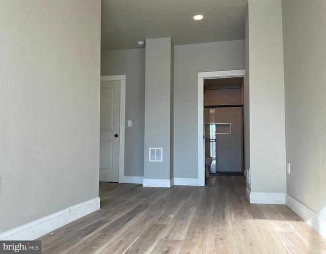 empty room featuring light hardwood / wood-style flooring