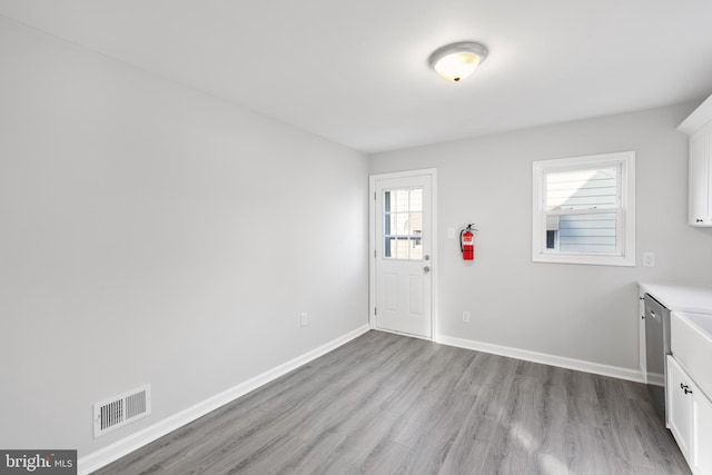 interior space featuring light hardwood / wood-style flooring