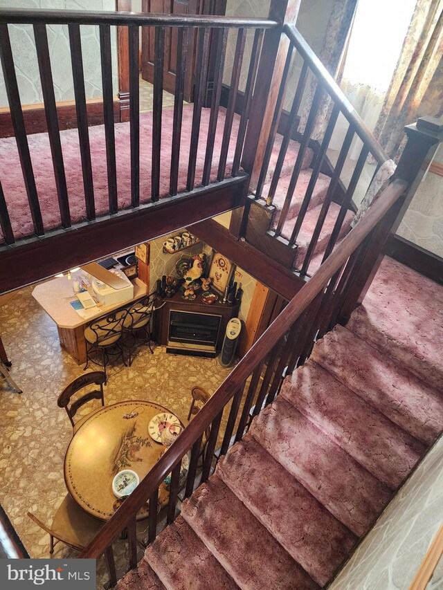 view of stairway