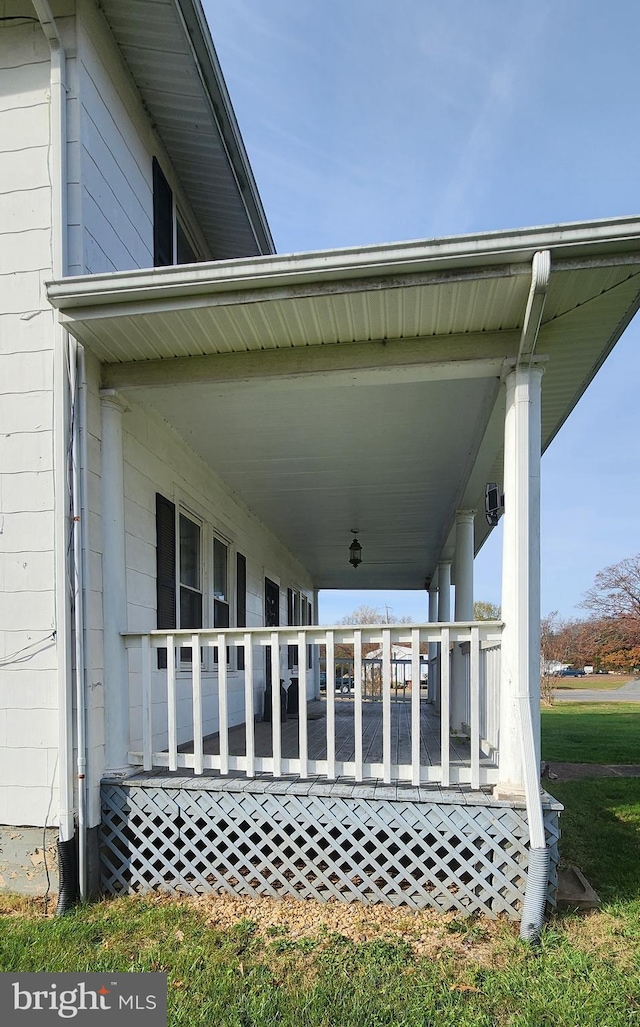 exterior space featuring a porch