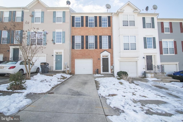 view of property with a garage