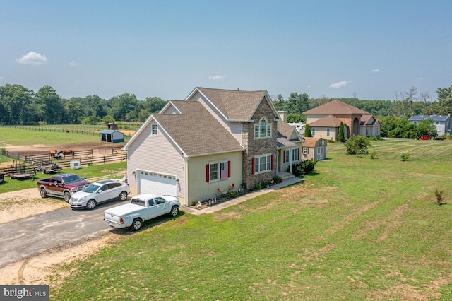 view of front of property with a front yard