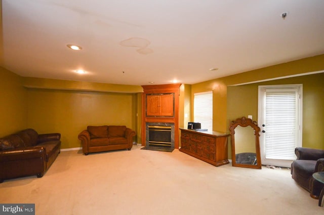 view of carpeted living room