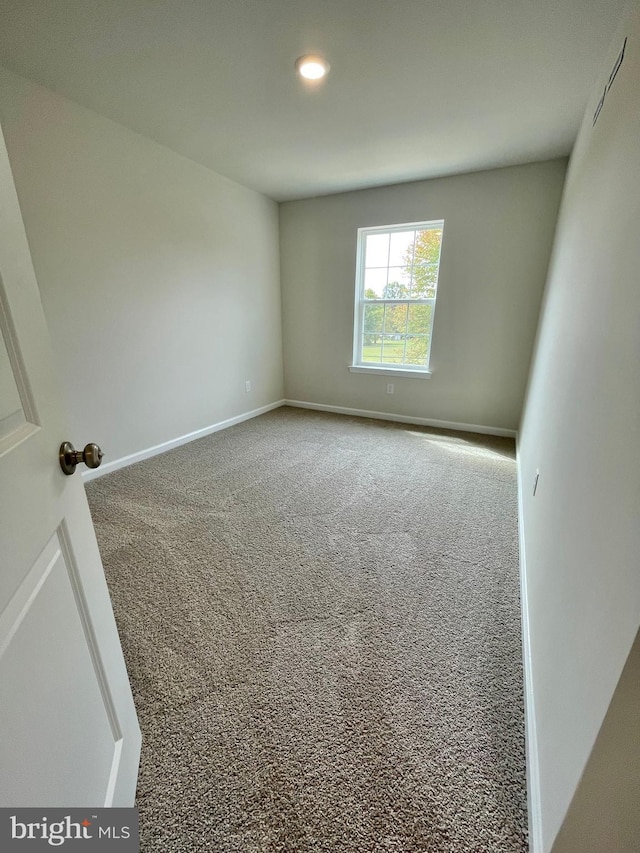 spare room with carpet floors