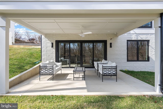 3113 Circle Hill Rd, Alexandria, VA 22305 - view of patio featuring an outdoor hangout area and ceiling fan
