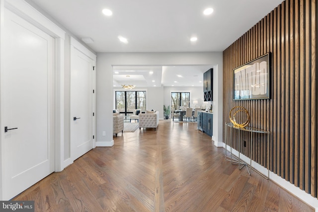 3113 Circle Hill Rd, Alexandria, VA 22305 - entrance foyer featuring baseboards, recessed lighting, and wood finished floors
