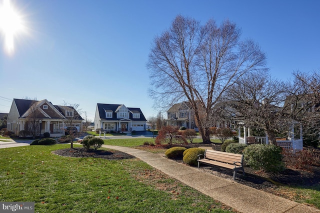 view of community featuring a yard