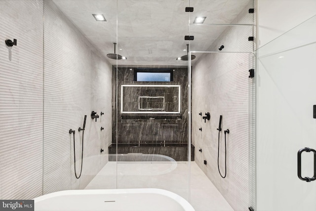 bathroom with walk in shower