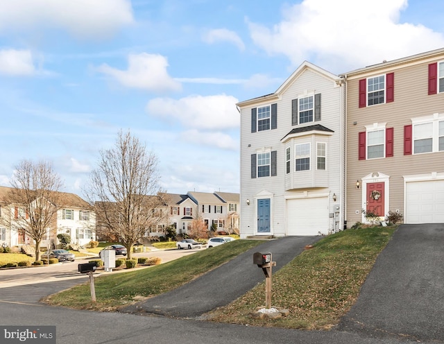 view of property featuring a garage