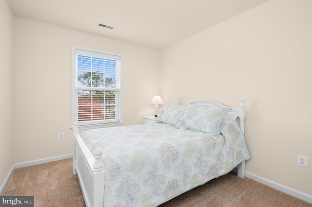 bedroom with carpet