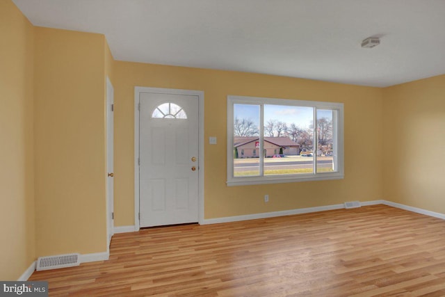 foyer featuring light hardwood / wood-style floors