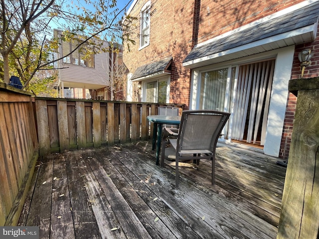 view of wooden terrace