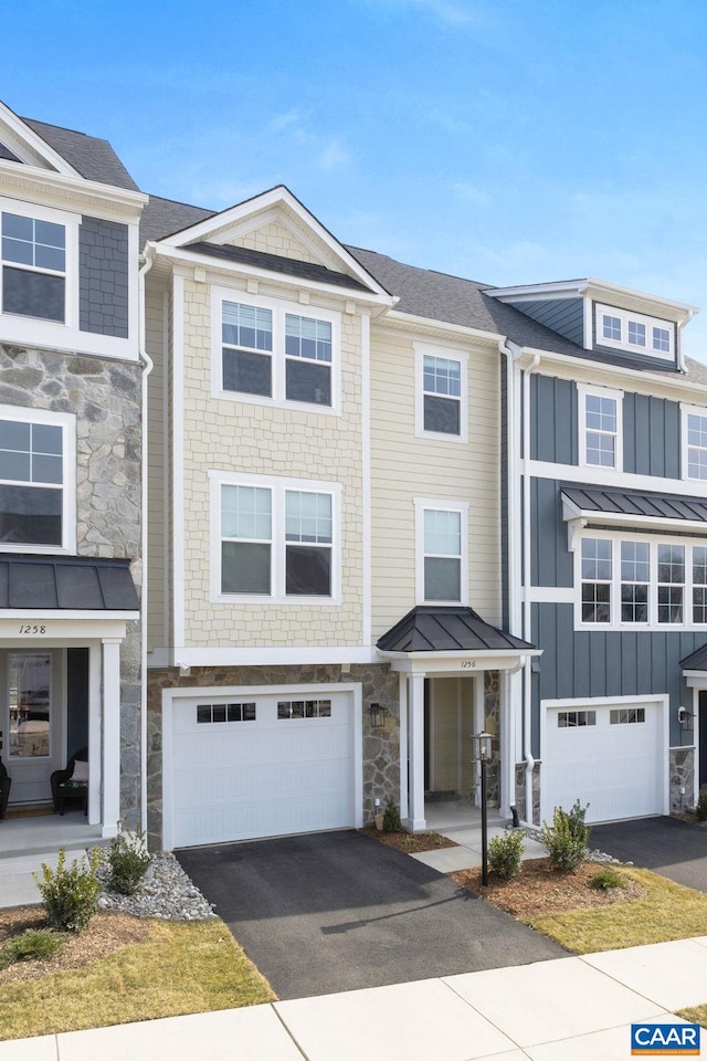 view of property featuring a garage