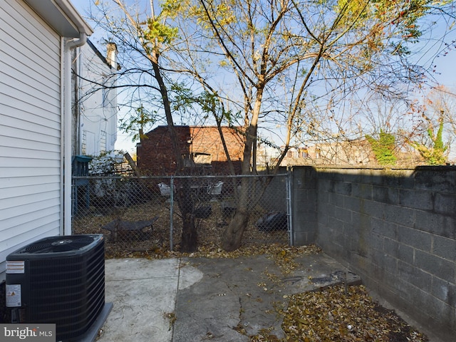 view of patio featuring central AC unit