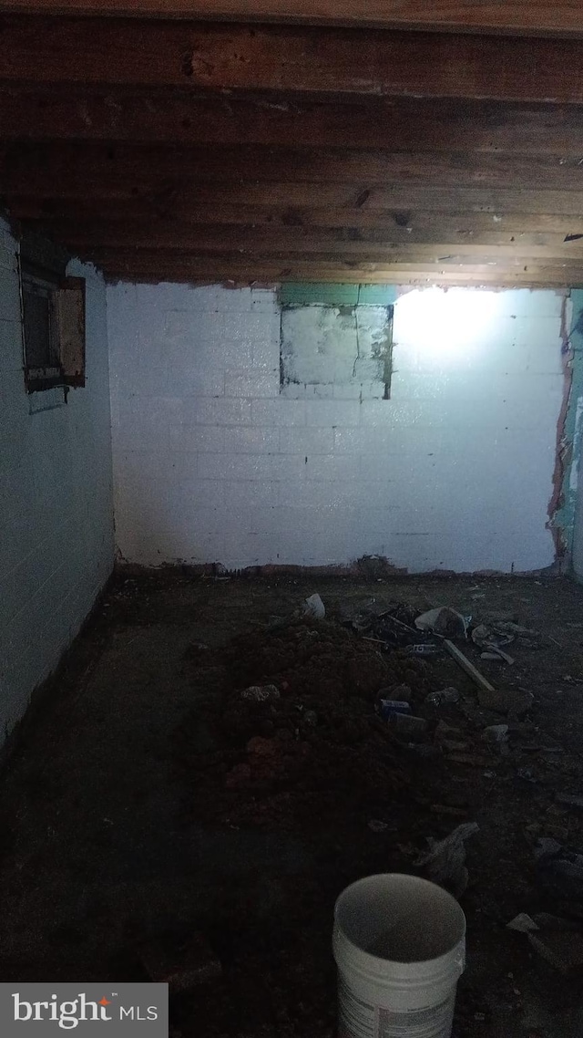 view of basement