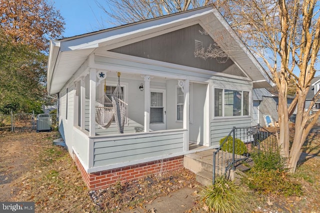 view of front of property featuring cooling unit