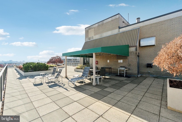 view of patio with grilling area