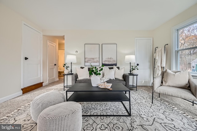 view of carpeted living room