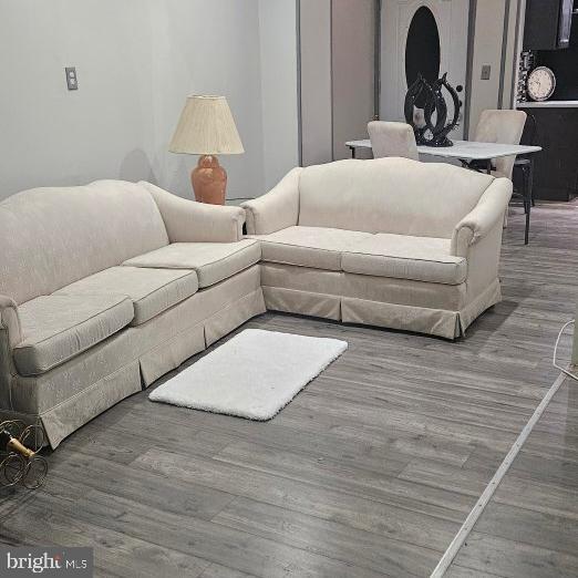 living room featuring hardwood / wood-style flooring