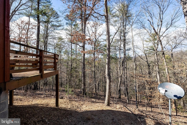 view of yard featuring a deck