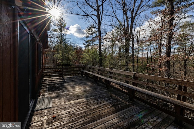 view of wooden deck