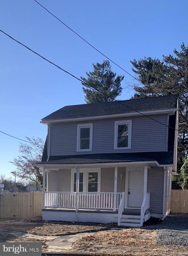 view of front facade with a porch