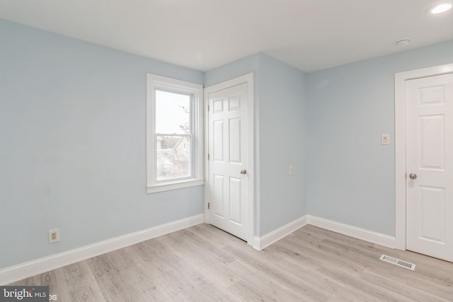 interior space with light wood-type flooring