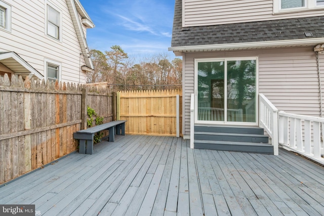 view of wooden deck