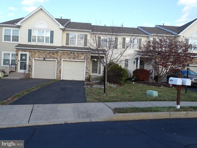 view of property with a garage