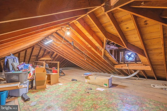 view of attic