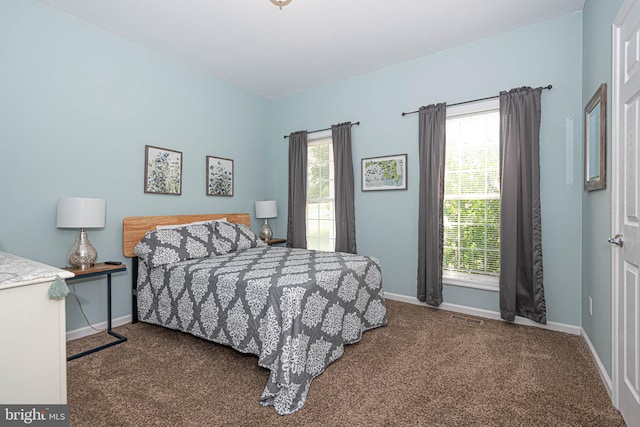 bedroom with carpet