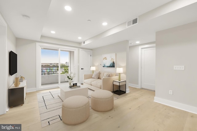 interior space featuring light wood-type flooring