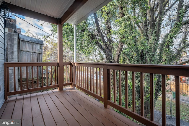 view of wooden deck