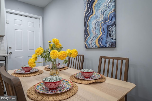 view of dining area