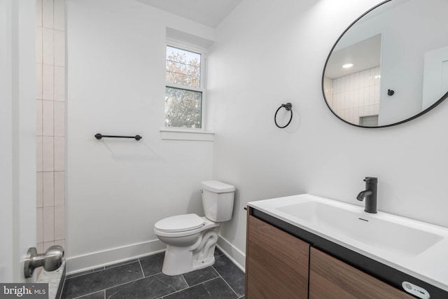 1401 S 13th St, Philadelphia, PA 19147 - bathroom with tile patterned floors, vanity, and toilet