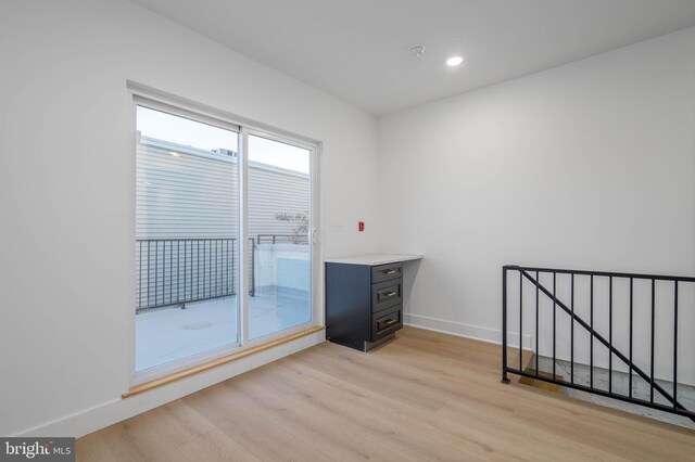 1401 S 13th St, Philadelphia, PA 19147 - unfurnished room with light wood-style floors, baseboards, and recessed lighting
