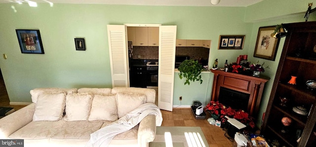 510 N Street Street SW Unit N-233/234, Washington, DC 20024 - living area featuring a fireplace