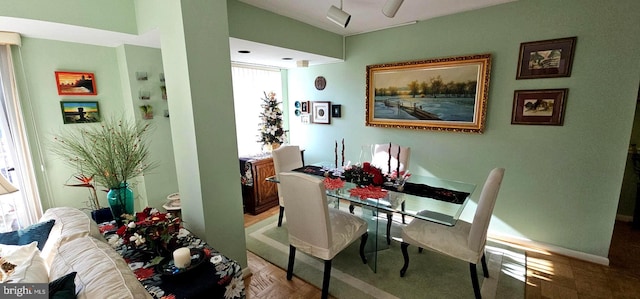 view of dining space