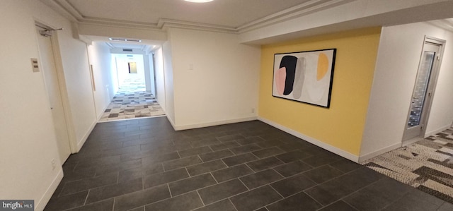 hall featuring crown molding