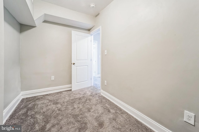 basement with carpet floors