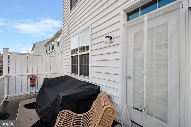 view of patio / terrace featuring a grill