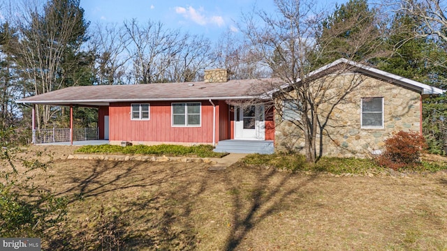 view of ranch-style home