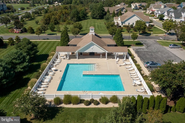 birds eye view of property