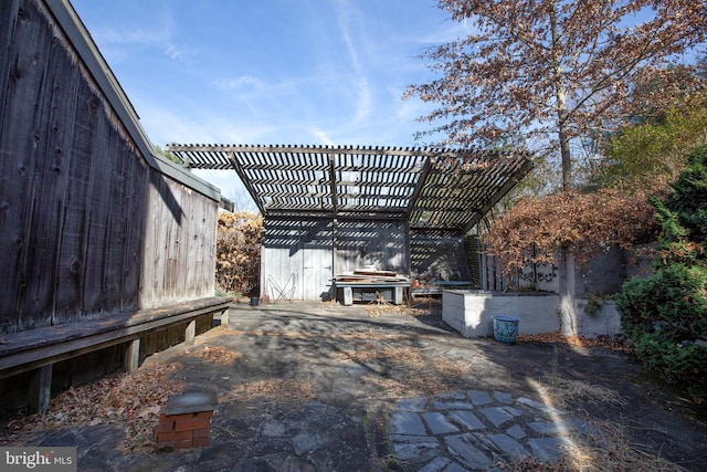 view of patio / terrace with a pergola