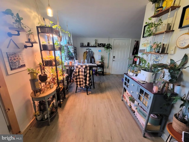 interior space featuring hardwood / wood-style flooring