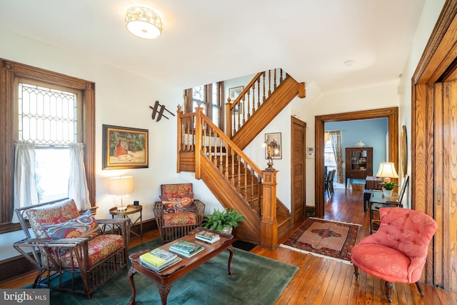 interior space featuring dark hardwood / wood-style floors