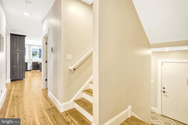 interior space with hardwood / wood-style floors